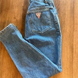 Vintage Guess 80’s 90’s button fly zip ankle jeans - EUC